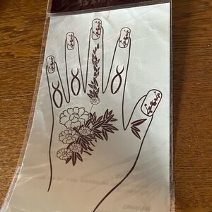 Elegant Floral Temporary Henna Tattoo